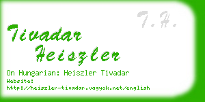 tivadar heiszler business card